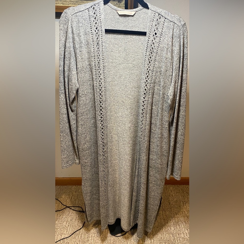 Soft Surroundings Cozy Heather Grey Duster